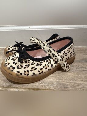 Jellypop Cream and Black Leopard Print Mary Jane Shoes